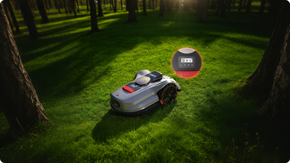 X7 Gen 2 robotic mower smart LCD control screen