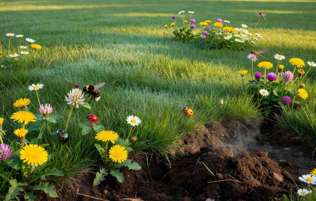 entretien pelouse biodiversite fleurs