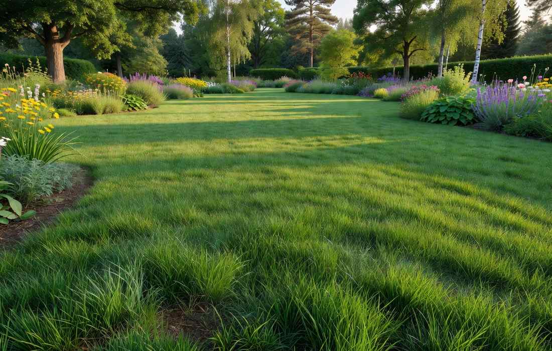 pelouse en rouleau posee jardin