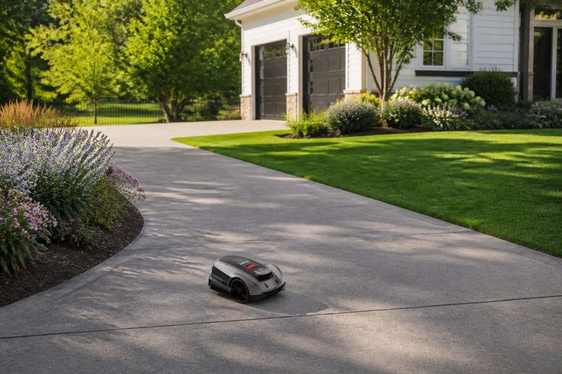 sunseeker elite x3 gen2 robot mower suburban driveway