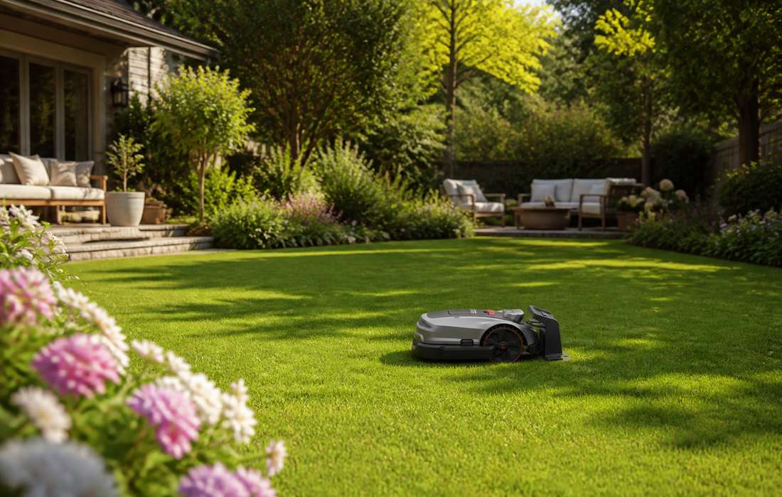 x3 genx 2 lawn mower sunny backyard