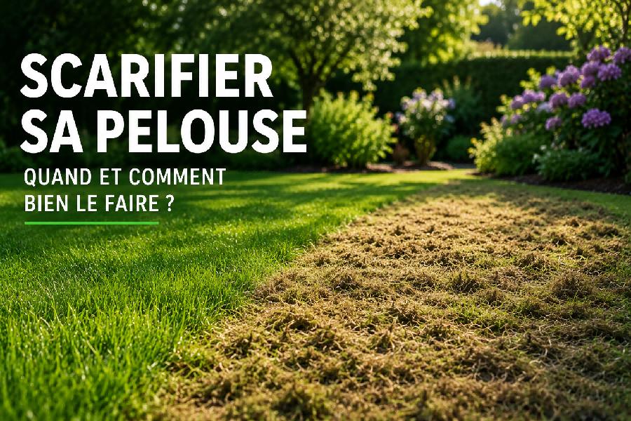pelouse avant apres scarification gazon dense feutre