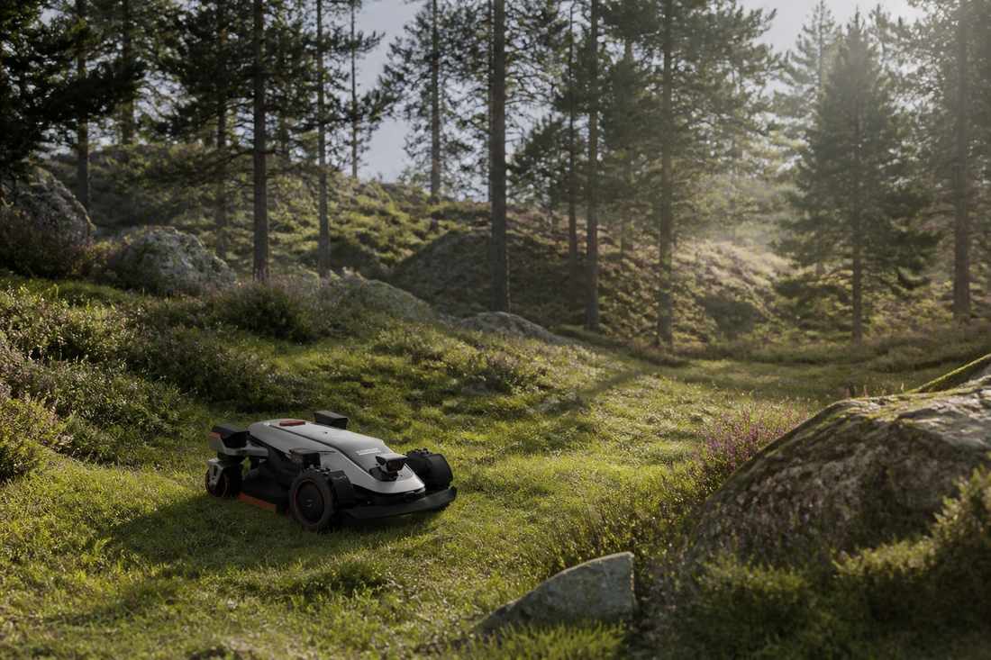 sunseeker elite x9 robot mower forest clearing