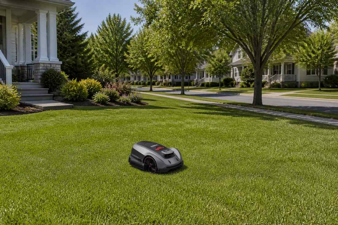 sunseeker elite x3 gen2 robot lawn mower front yard