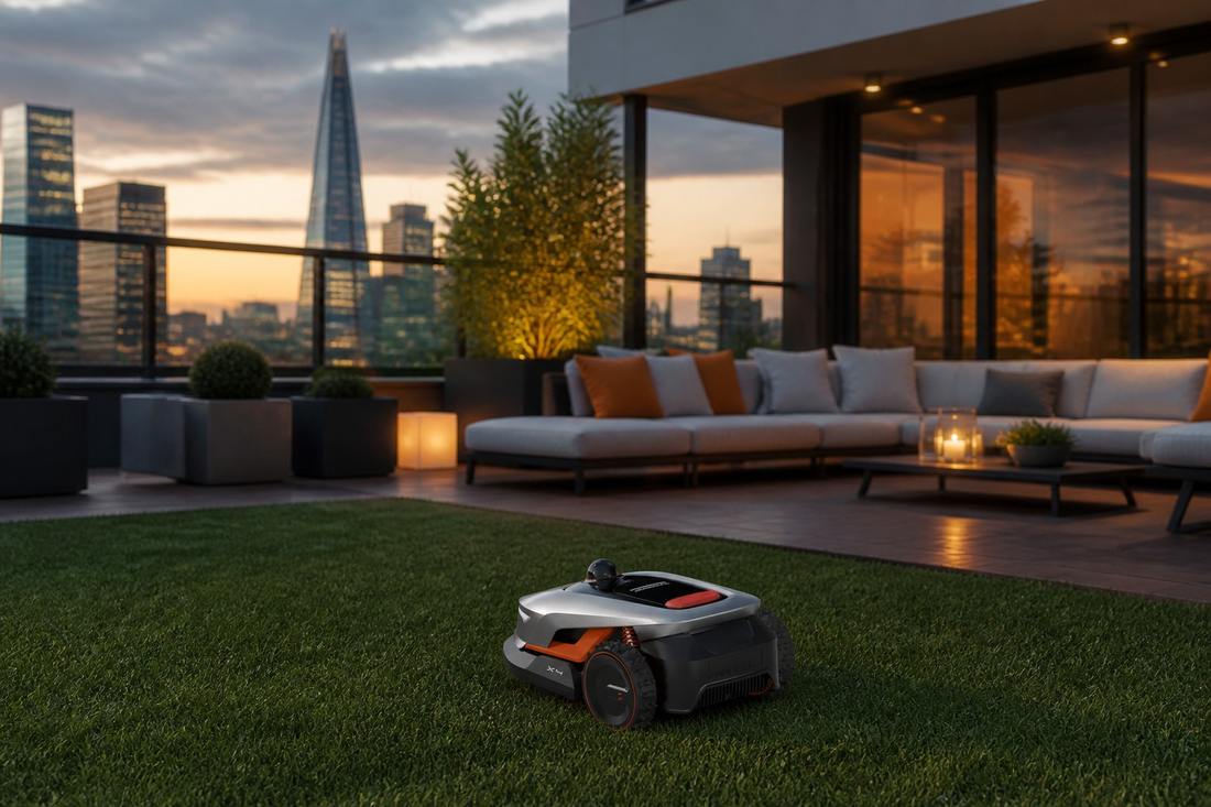 sunseeker elite x4 robot lawn mower urban rooftop