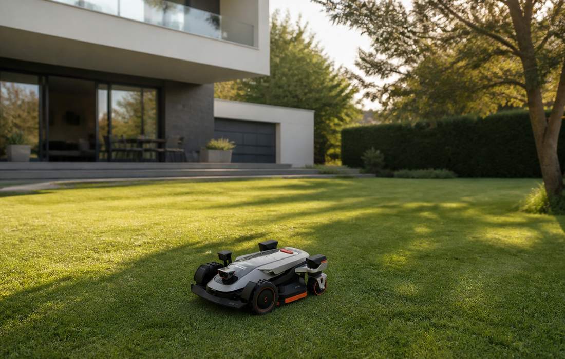tondeusef robot x9 series sunny suburban lawn