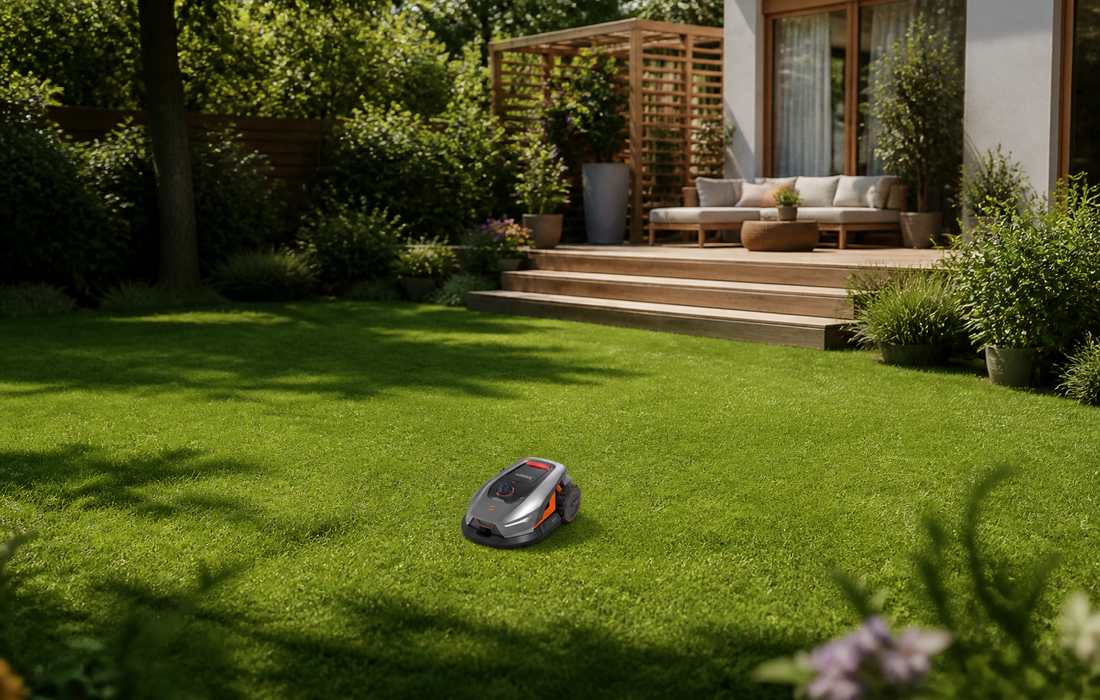 sunseeker elite x4 wireless lawn mower suburban backyard