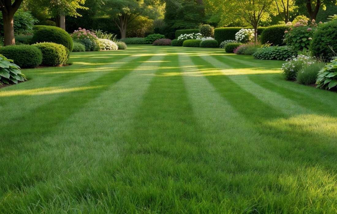 fresh spring garden lawn