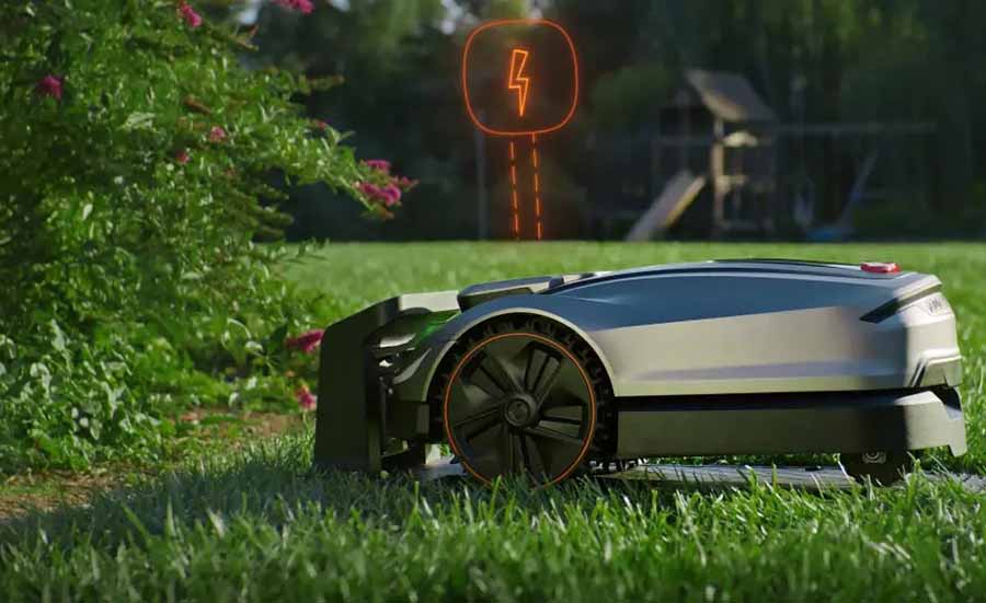 Robot tondeuse avec station de charge