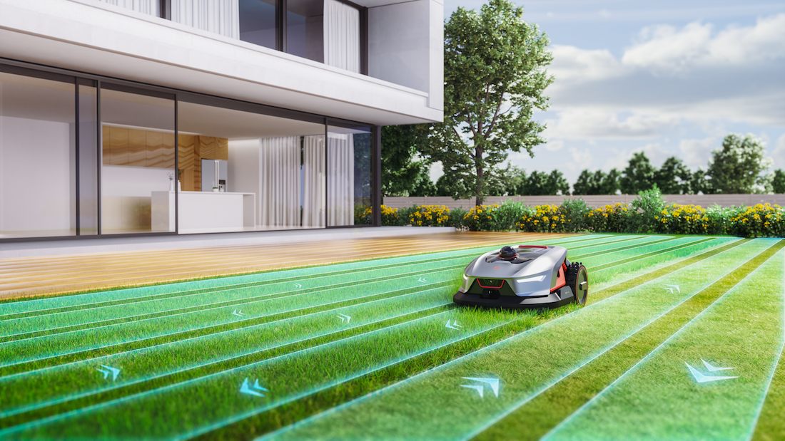 Robotic Lawn Mower In Action