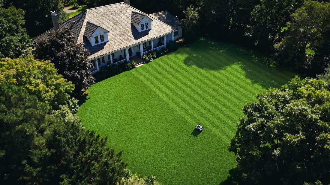 Aerial View of Lawn Mower