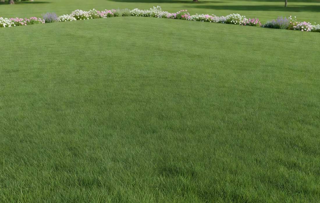 healthy lawn without brown patches