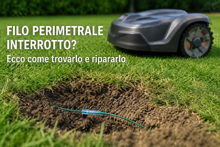 filo perimetrale rotto robot tagliaerba