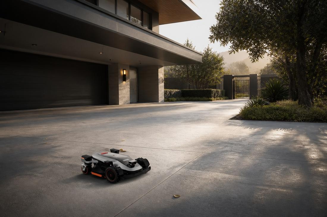sunseeker elite x9 plus robot lawnmower driveway