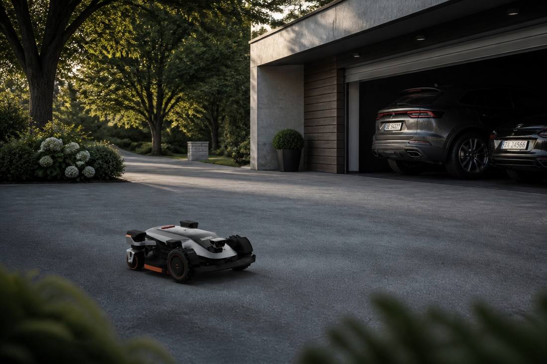 sunseeker elite x9 robot mower driveway
