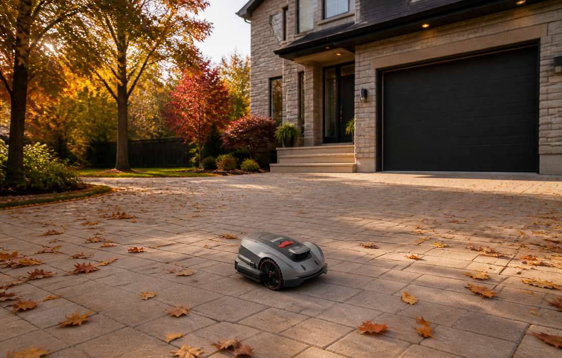 sunseeker elite x3 genx 2 robot mower driveway
