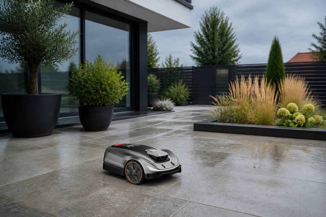 sunseeker elite x5 robot mower modern patio