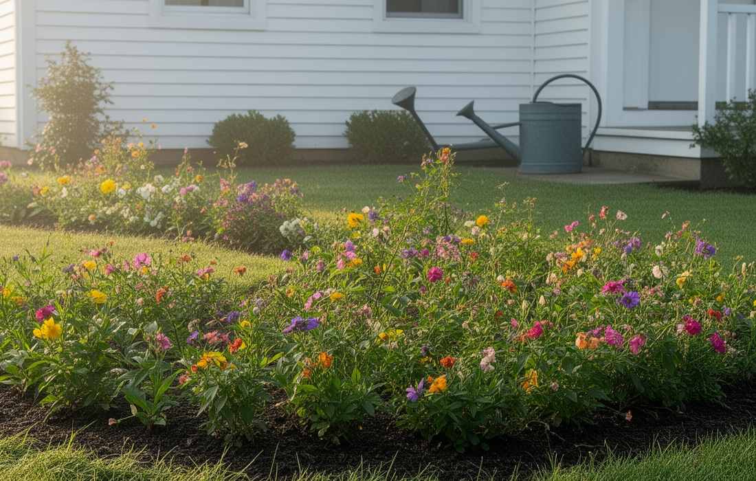 a flowering lawn