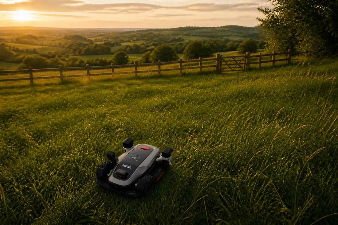 sunseeker elite x9 in een weiland op het platteland