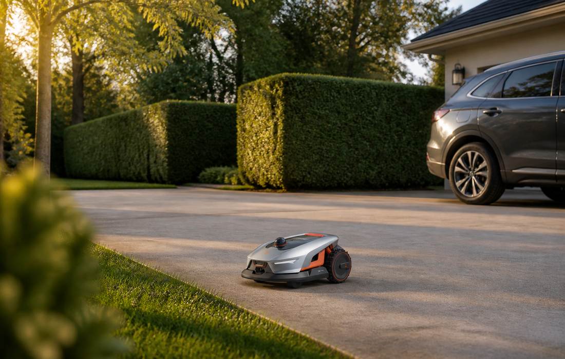 sunseeker elite x4 mower suburban driveway