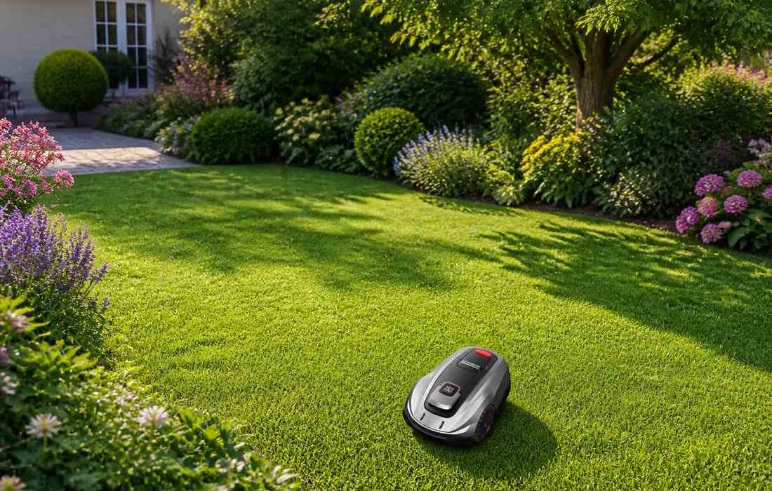 sunseeker elite x5 robot koszący w ogrodzie