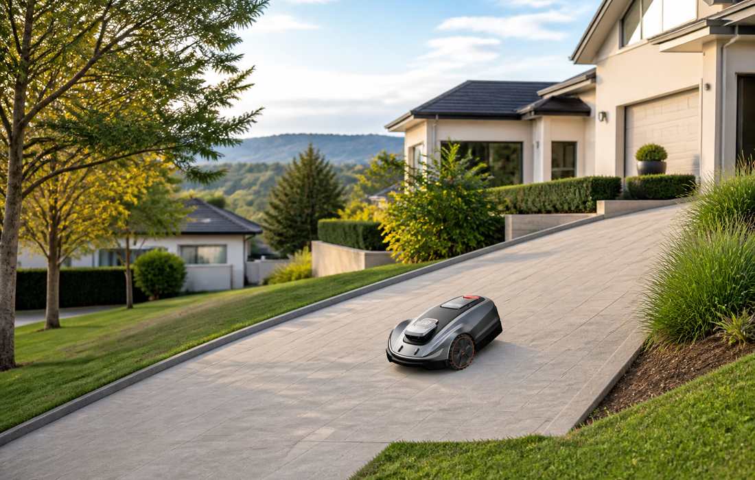 sunseeker elite x5 na pochylym podjezdzie