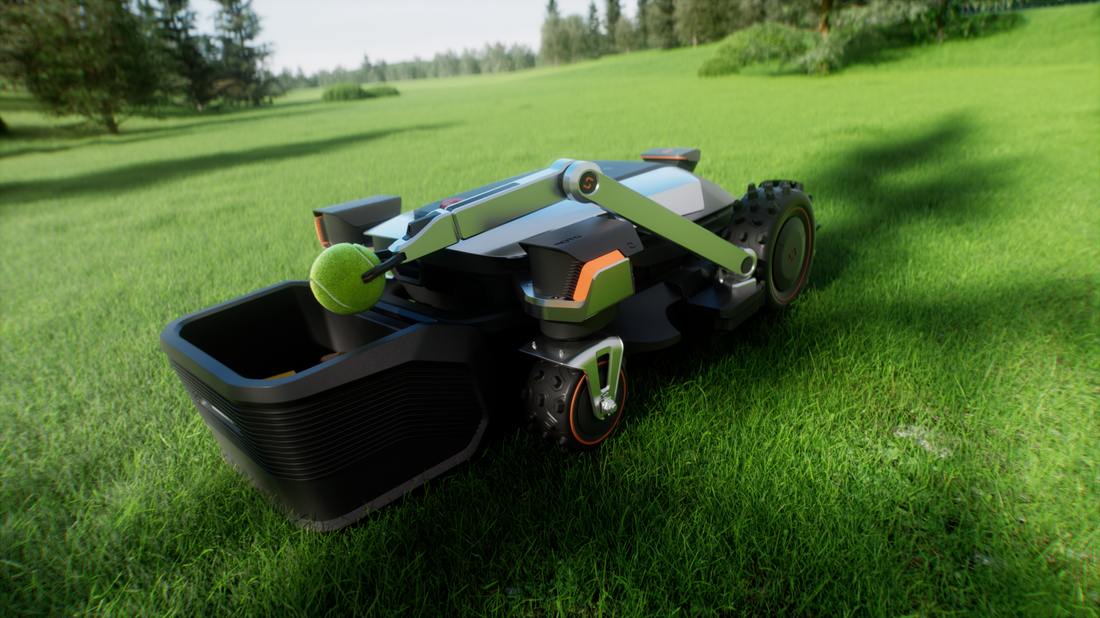 sunseeker elite x9 plus robotic arm mowing