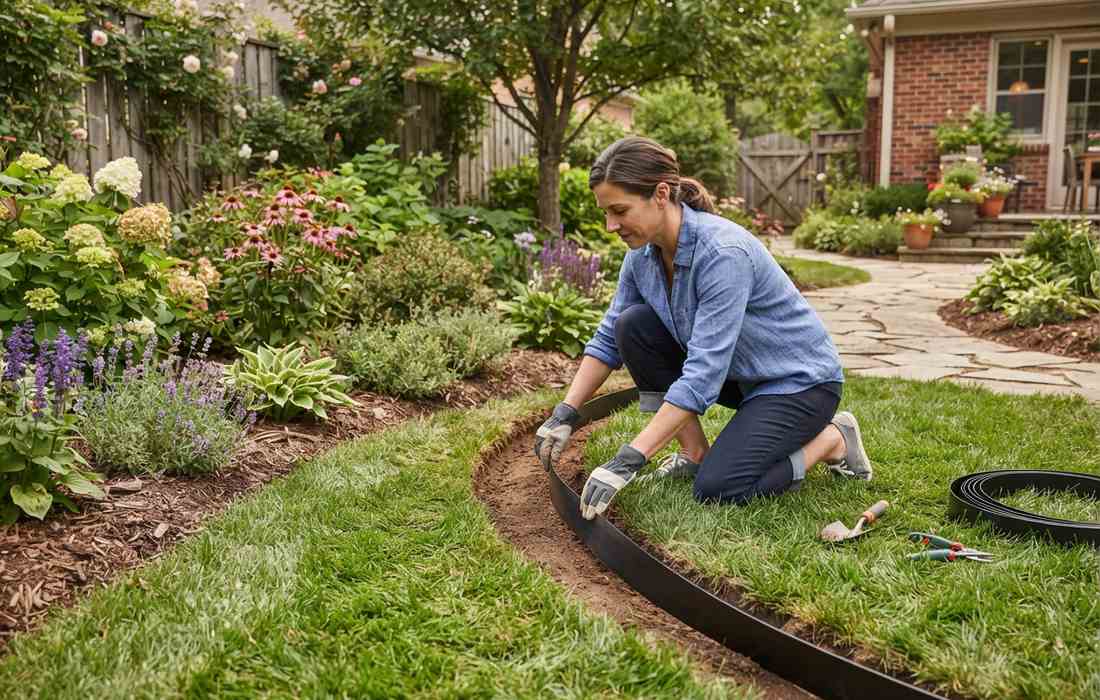 lawn edging ready to install