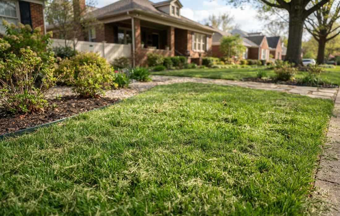 mulching lawn at the right time